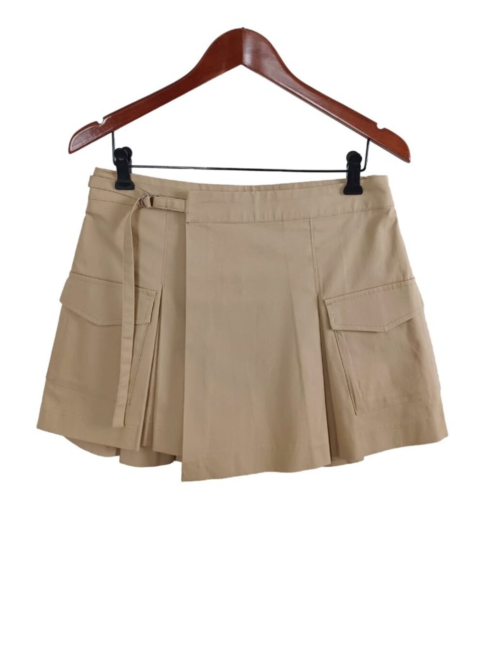 Zara Utility Cargo Pleated Wrap Skort (M)